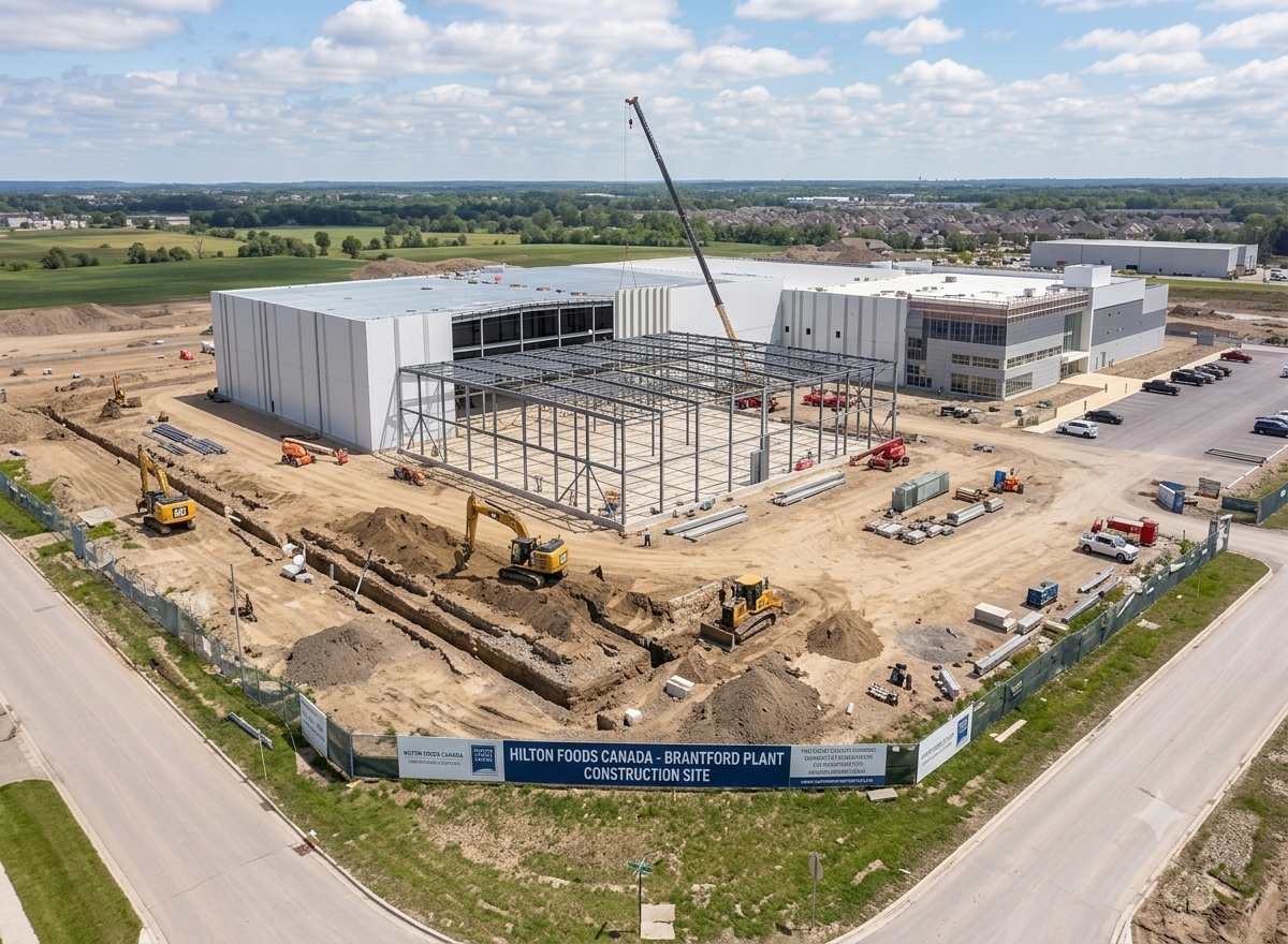 Site overview during construction