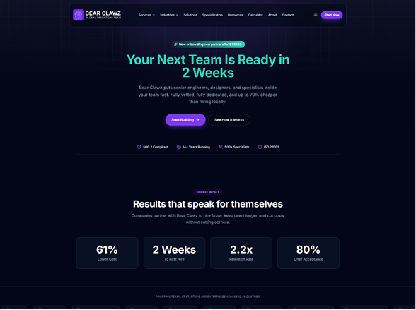 Bear Clawz – Extended Engineering & Infrastructure Partner